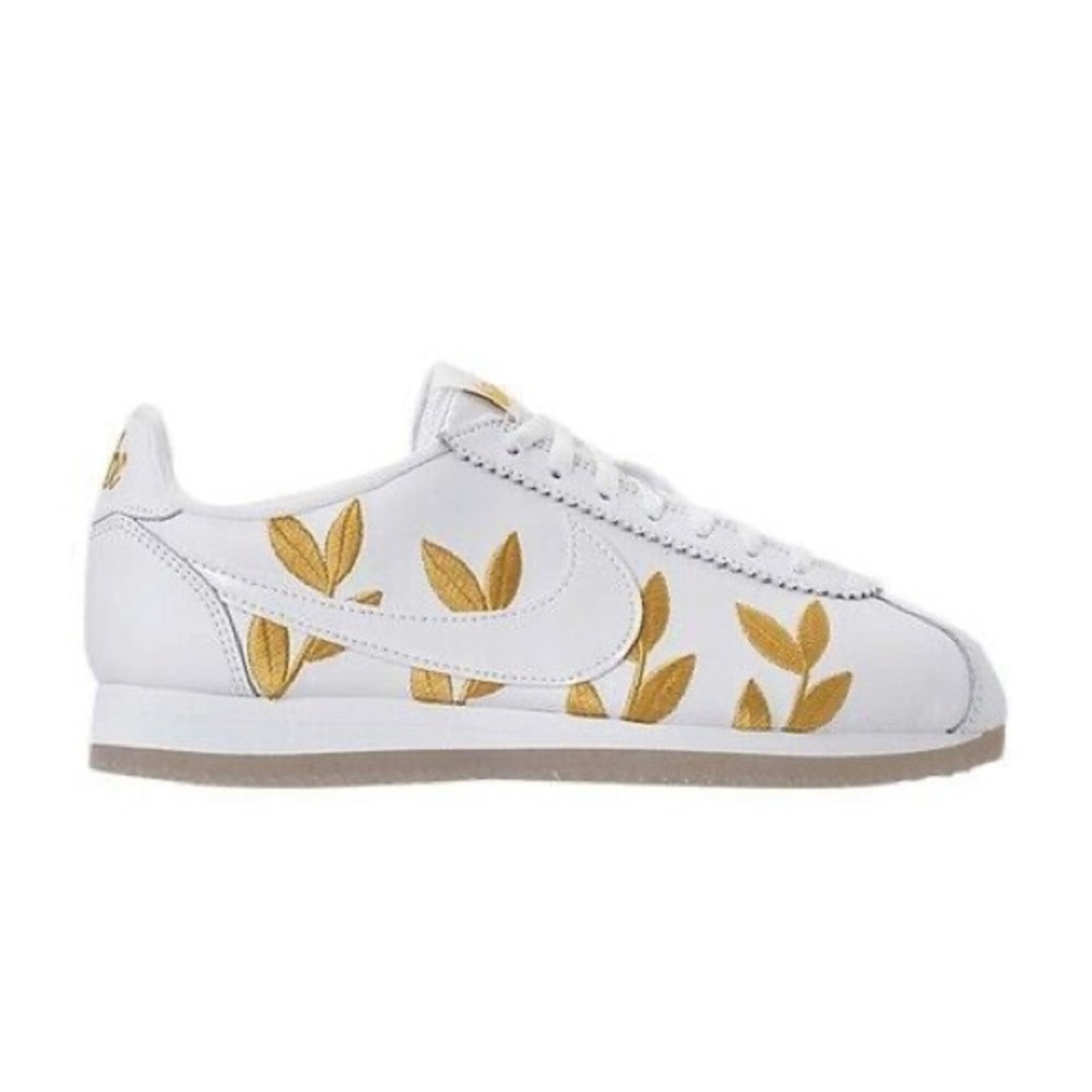 DISCONTINUED Leaf Embroidered Nike Cortez Sneakers